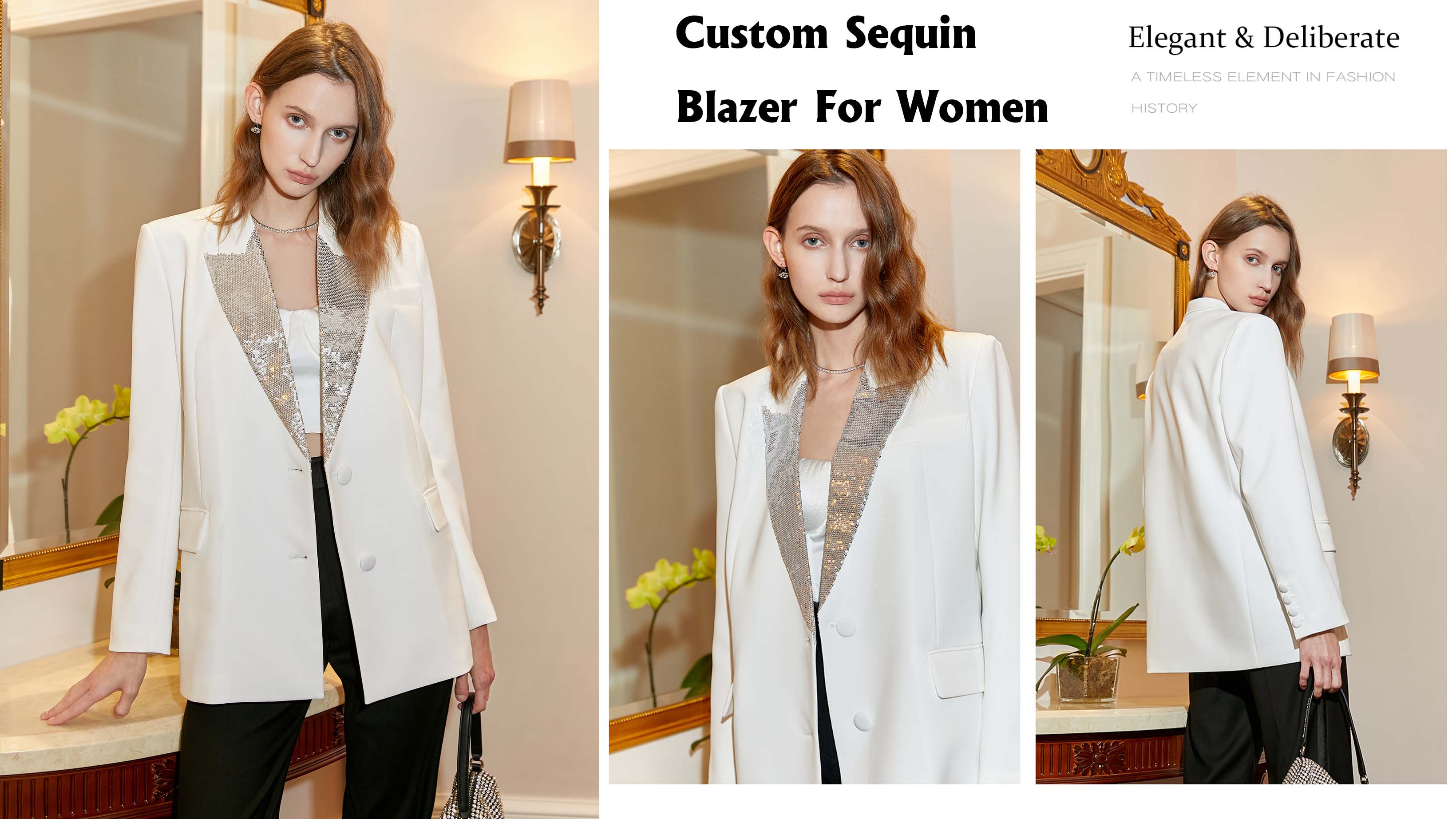 Custom Sequin Blazer For Women