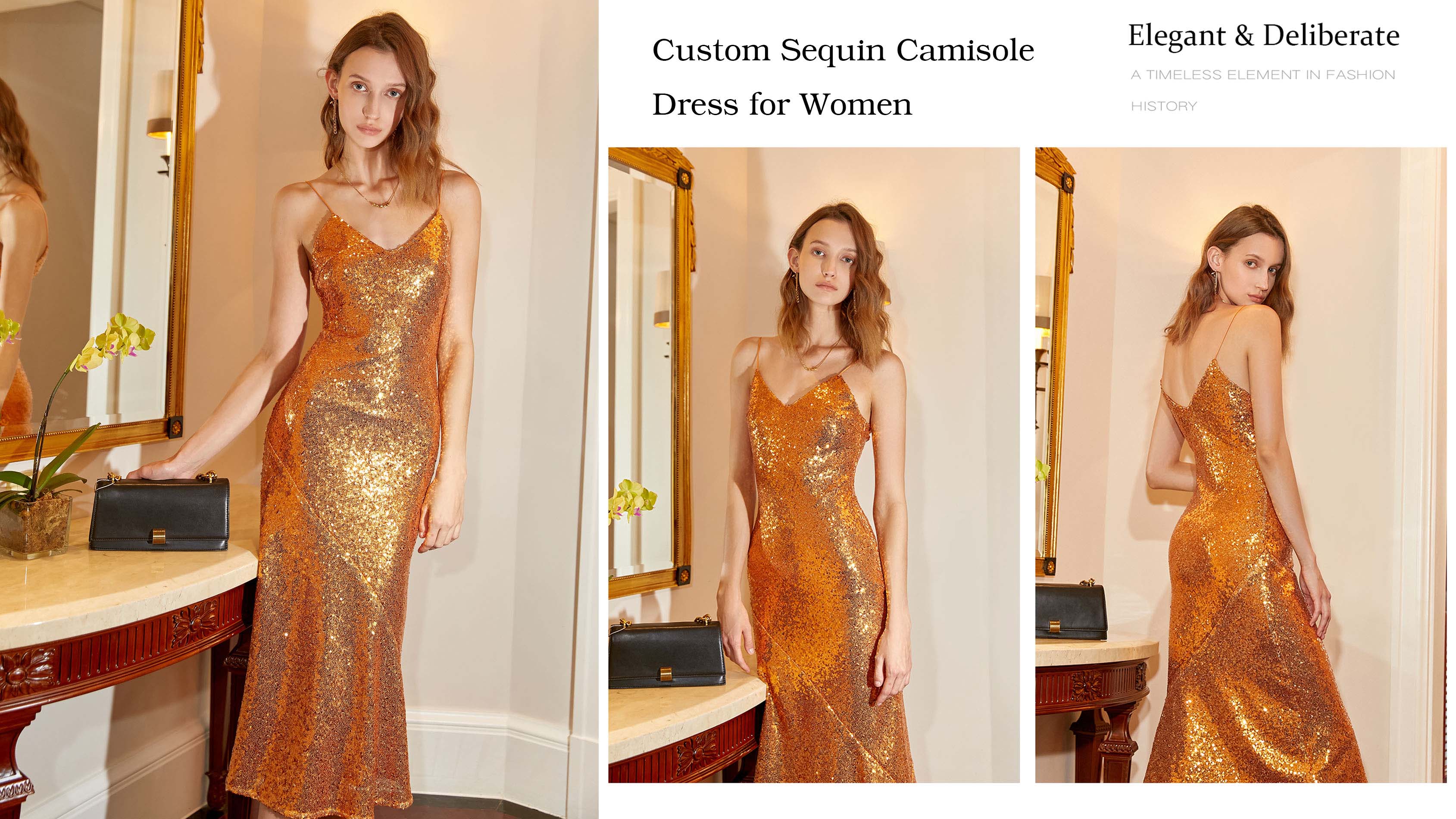 Custom Sequin Cami Dress for Women