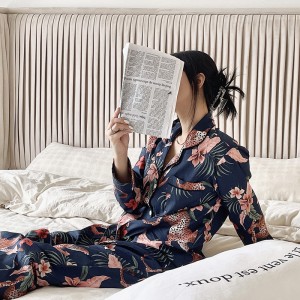Pidžama s printom po narudžbi od 2 dijela pamučne salonke