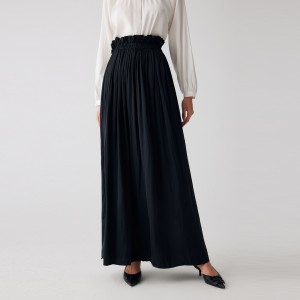 Crna duga suknja A-kroja visokog struka po mjeri