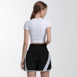 Camiseta fitness de secagem rápida Tops Yoga Stretch Sexy Sports