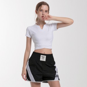 Fitness Quick Dry T-krekls Tops Joga Stretch Sexy Sports