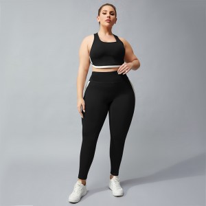 Plus Size Sport 2-teilige Unterwäsche Laufen Yoga Fitness Hose