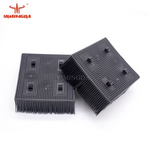 92911001 Poly PP Bristle Blocks Square Foot 1.6” Black Plastic Brushes Para sa GT7250 XLC7000
