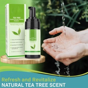 Tea Tree Oil Anti-acne schuimende gezichtswas