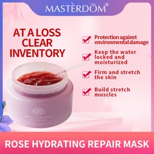 Rose vlažilna obnovitvena maska ​​za obraz