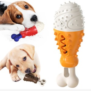 New explosive drumstick leaky food molar stick toothbrush dog toys
