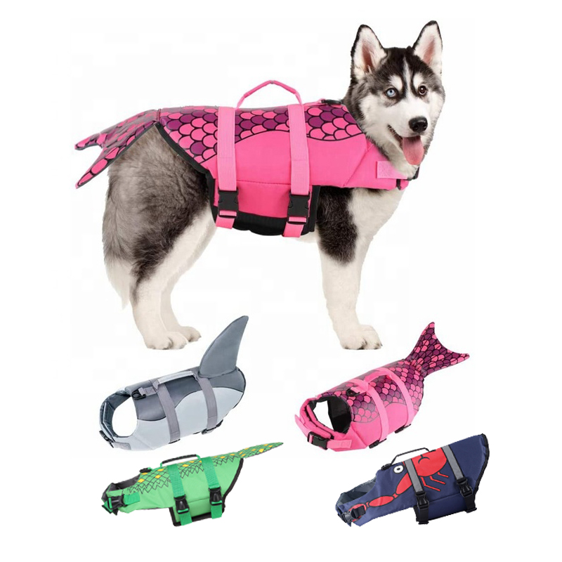 Safety Reflective Adjustable Dog Swimsuit Life Jacket