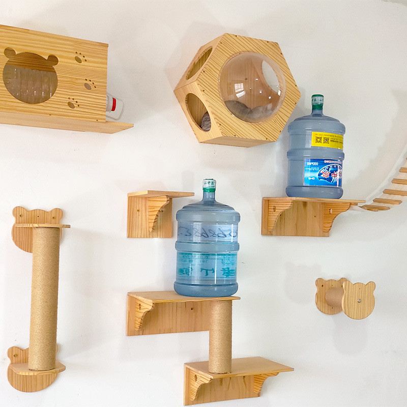 Wall Mounted Cats Climbing Shelf Furniture Toys (1)