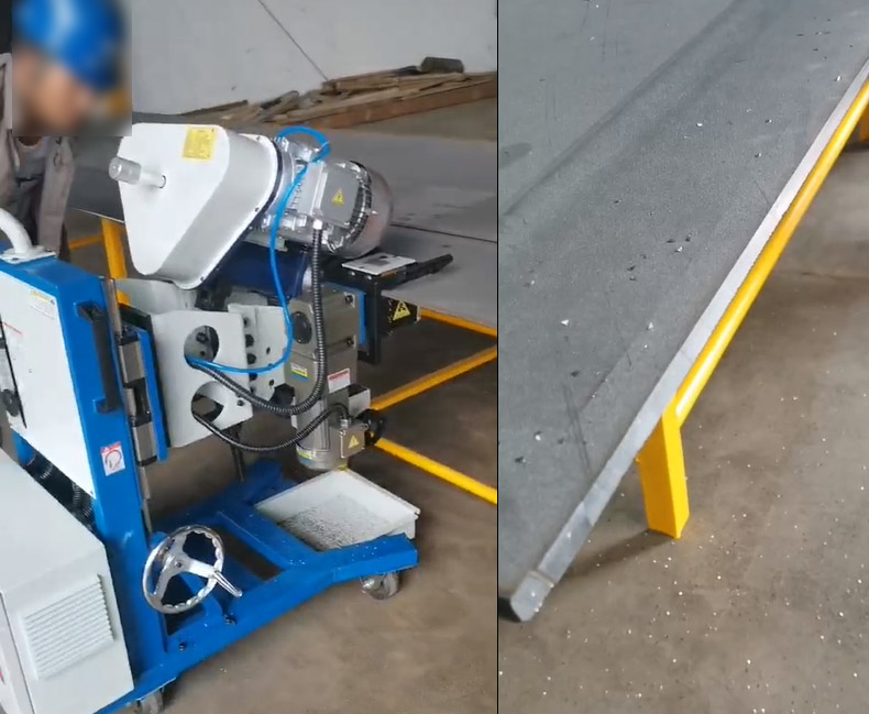 Plate beveling machine application on Marine industry
