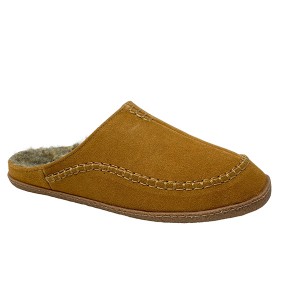 Clarks Mens Comfort Slipper Warm Plush Sherpa Lined Indoor Outdoor Oriente Leather House Slippers for Men