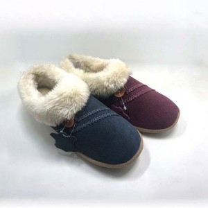 Klasîk Jinan Cowsuede Clog Slipper High Quality Comfort Footbed