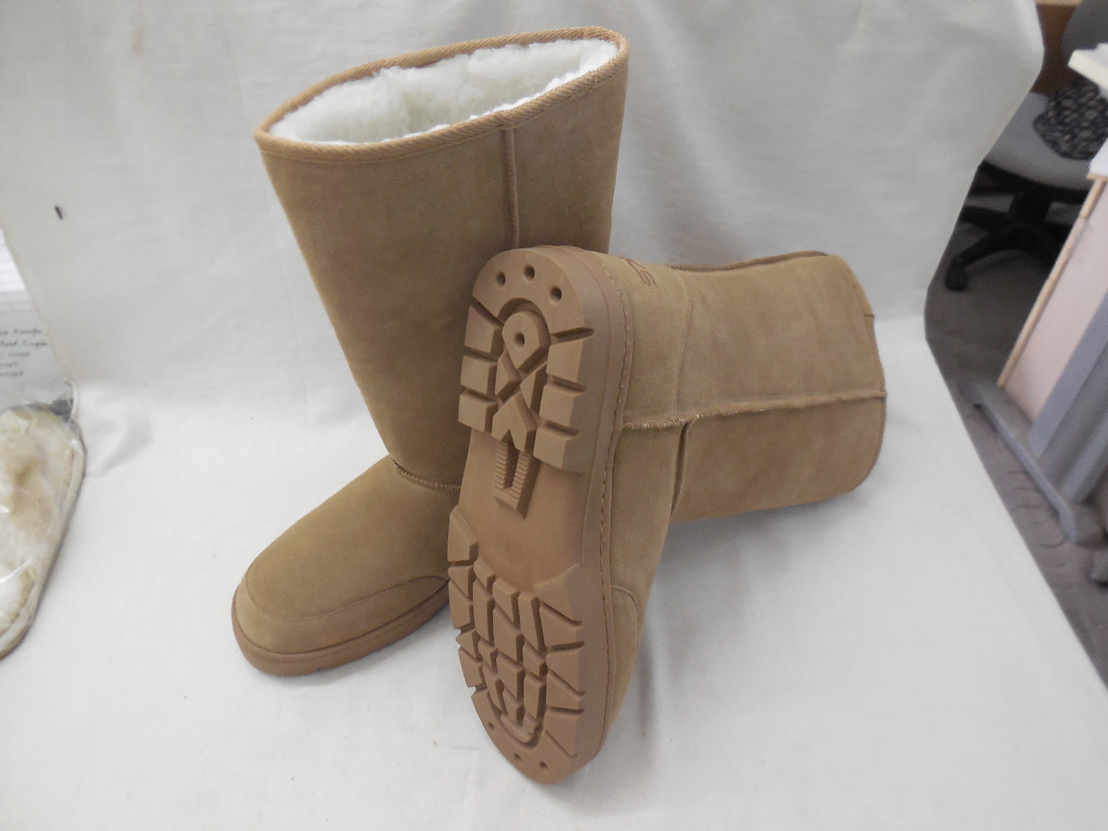 Pánské kožené vysoké boty sněhule s protiskluzovou podrážkou
