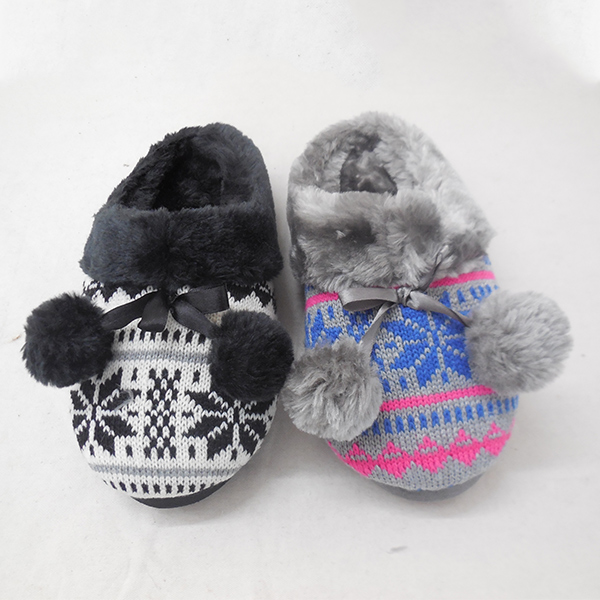 Pambabaeng Babae Fairy snowy Knit Slippers Fleece Lined House Shoe