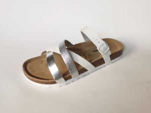 Women's BAND Cork Footbed Sandal na may +Comfort leather na insole