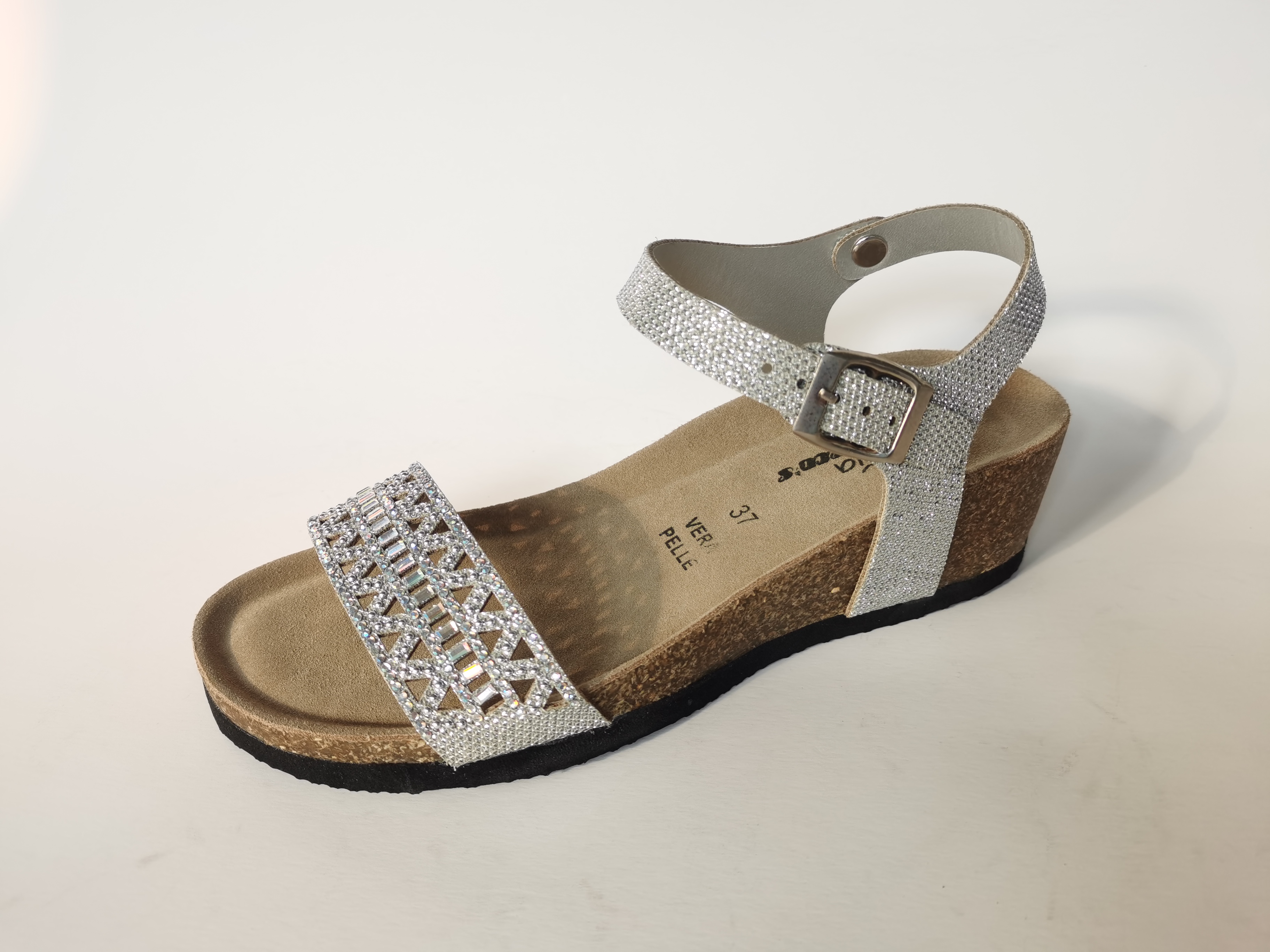 Pambabaeng PVC High heel cork sandal beach slipper