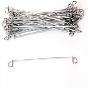 သံမဏိဘားအတွက် Baling ပြုလုပ်ရန်အတွက် ဇင့်ဖြင့်ပြုလုပ်ထားသော Double Loop Tie Wire