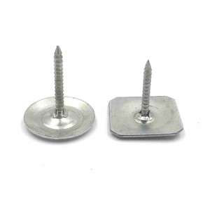 1″ Electro Galvanized Ring Shank Round Square Metal Cap Nails