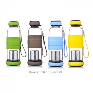 Competitive Price for Clear Glass Water Bottle -
 Logo Takeaway Colorful Glass Water Bottle – Jupeng