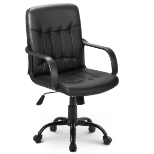 Модель: 4015 Ыңгайлуу стол креслосу Синтетикалык булгаарыдан жасалган конок кеңсесинин креслосу