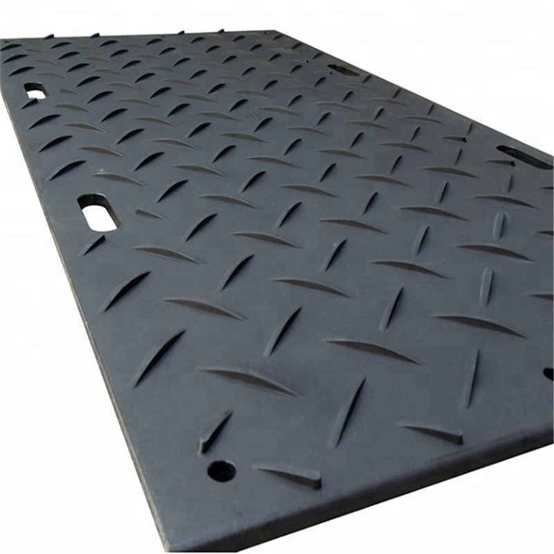 wear resist HDPE 4x8 ft ground heavy duty rubber temporary construction  HDPE plastic road mat Supplier