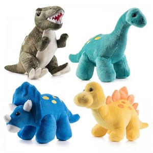 Laadukkaat pehmo-dinosaurukset 4 pakkaus 10" pitkä, loistava lahja lapsille täytettyjen eläinten valikoima Upea setti lapsille