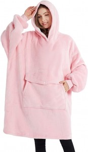 여성과 남성을 위한 웨어러블 담요 운동복, 자이언트 포켓이 있는 대형 셰르파 양털 담요 까마귀