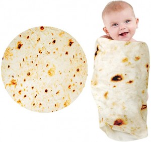 Burrito Blanket Baby, Baby Burrito Swaddle Blanket, Tortilla Baby Cover Throw Taco Blanket for Newborn Toddler Dog Cat, 285 GSM Soft Flannel Wearable Wrap Cover Funny Gift for Baby Shower