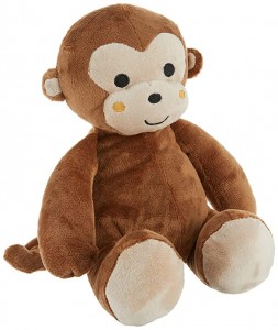 Curly Tails Soft stitched Plush Monkey Ollie, Brown 8 Inch