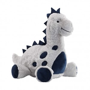 Huruhuru faux aahua Pepe Dino Kahurangi/Grey Plush Dinosaur Stuffed Animal Toy-Spike Polyester