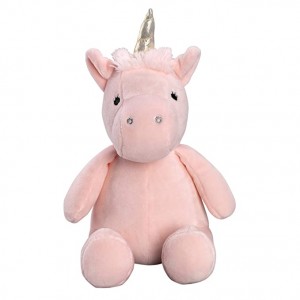 Super lembut, lucu, pink unicorn Pelangi Unicorn Plush Unicorn, Mutiara/Pink, 6.5x9x10 Inci