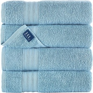 Lyse babyblå badehåndklæder 4-pak – 27×54 bløde og absorberende, førsteklasses kvalitet perfekt til daglig brug 100 % bomuldshåndklæde