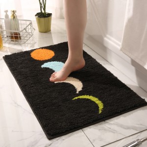 Thickened bathroom absorbent floor mat carpet household entry door flocking non-slip mat