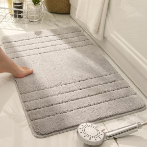 New solid color high and low wool thickened household foot mats entrance door bathroom non-slip mat absorbent floor mat carpet