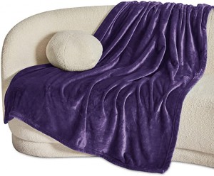 Pokrivač od flisa Pokrivač – svjetlosive lagane pokrivače za kauč, kauč, krevet, kampiranje, putovanja – super mekana ugodna deka od mikrofibre
