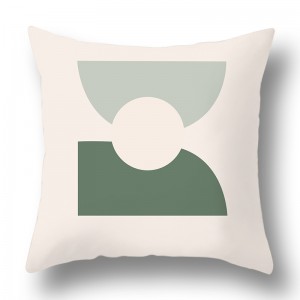 녹색 식물 추상 기하학적 인쇄 베개 커버 홈 소파 침대 거실 쿠션 쿠션 커버 도매