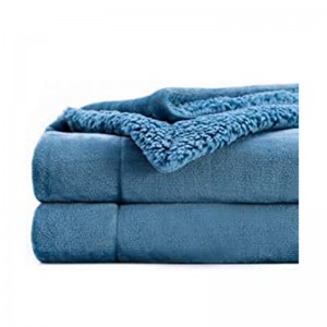 Fleece Throw Blanket, Ultra Soft Reversible Plush Blanket, Throw Size para sa Sofa Nap Travel, Dual Sided Cozy Fluffy Dog/Cat Blanket
