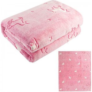 Blanket Glow in the Dark 50 x 60 Inches, Pink Unicorn Throw Blanket Soft Kids Blanket Fleece Blanket Fleece Blankets and Throws Unicorn Gift for Girls