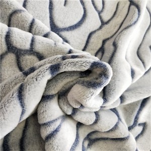 Irregular Texture Flannel Back Printing Cut Flower Fabric