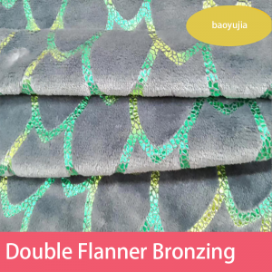 Luxury Flannel Fleece Super Soft Home Furnishing Throw Blanket Double Bronzed Flanner Fabric
