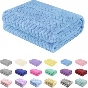 Couverture pour bébé en flanelle, couvertures douillettes pour nouveau-né et tout-petit, couverture pour bébé super douce et chaude pour poussette (bleu 3040″)