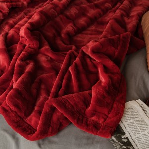 2020 зимнее новое простое плюшевое одеяло с кроликом, утолщенное теплое коралловое плюшевое одеяло, двойное одеяло 2 м, ворсовое одеяло