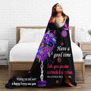 Manta de franela Manta cálida y acogedora Sofá Dormitorio Manta de cama para cumpleaños, Día de la Madre, Boda, Acción de Gracias