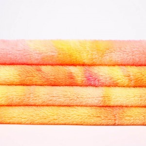 Newly Design Tie-dye Process Flannel Colorful Textile Fabrics