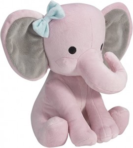 Bedtime Originals Twinkle Toes Pink Elephant Plush Twinkle Toes