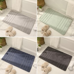 Nye ensfarvede høj og lav uld fortykket husholdnings fodmåtter indgangsdør badeværelse skridsikker måtte absorberende gulvmåtte tæppe
