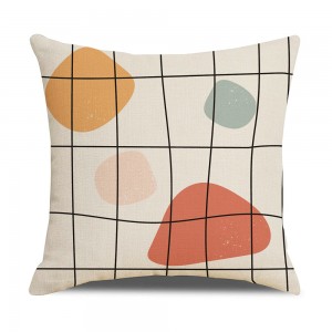 2022 New Morandi Style Printed Cushion Cover Cross Border Amazon ලිනන් නිවසේ විසිත්ත කාමරය නිදන කාමර කුෂන් කවරය