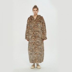 Capa de cobertor preguiçoso com capuz transfronteiriço cobertor de camada dupla suéter feminino outono e inverno à prova de frio pijama quente Amazon
