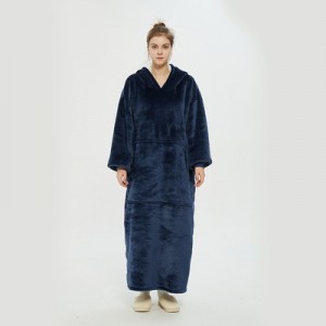 Ябык ялкау одеял каплагыч ике катлы одеял свитер хатын-кызларның көз һәм кыш салкын дәлилләре җылы пижама Амазонка