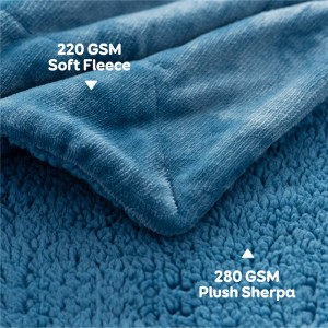 Fleece Throw Blanket, Ultra Soft Reversible Plussh Blanket, Sofa Nap Travel සඳහා විසි කිරීමේ ප්‍රමාණය, ද්විත්ව පැත්තකින් යුත් සුවපහසු සුදුමැලි බල්ලා/Cat Blanket